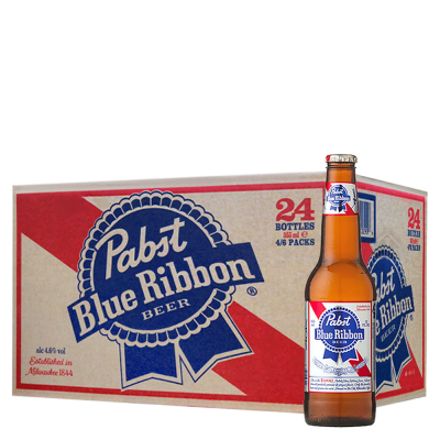 Pabst Blue Ribbon, 24 x 330ml BOTTLES